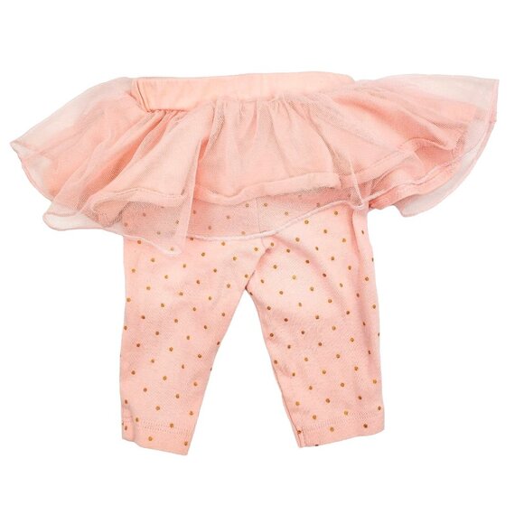 New 3M Carters Baby Girl's Happy Gold Bodysuit Outfit Tutu Polka-dot Pants Set - Picture 5 of 7